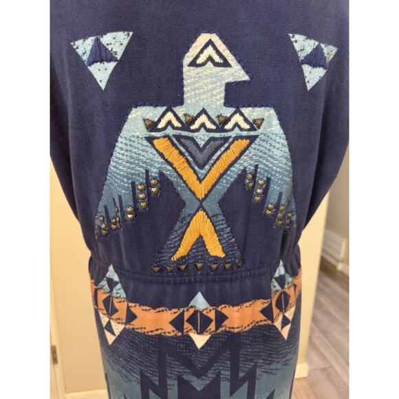 Double D Ranch Knit Sweater Vest Long Duster Helotes Western Thunderbird Size L - Picture 4 of 9